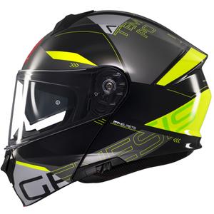 Klappbarer Motorradhelm MT Genesis SV Atempo schwarz-grau-fluo gelb