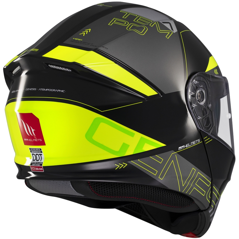 Klappbarer Motorradhelm MT Genesis SV Atempo schwarz-grau-fluo gelb