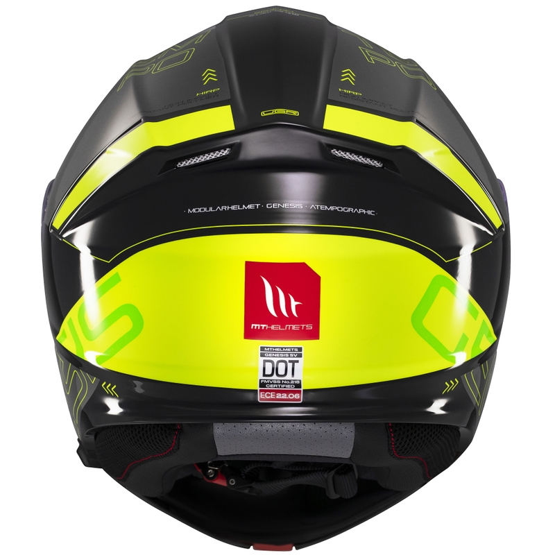 Klappbarer Motorradhelm MT Genesis SV Atempo schwarz-grau-fluo gelb