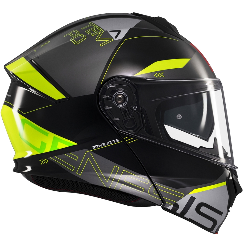 Klappbarer Motorradhelm MT Genesis SV Atempo schwarz-grau-fluo gelb