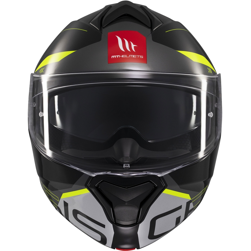 Klappbarer Motorradhelm MT Genesis SV Atempo schwarz-grau-fluo gelb