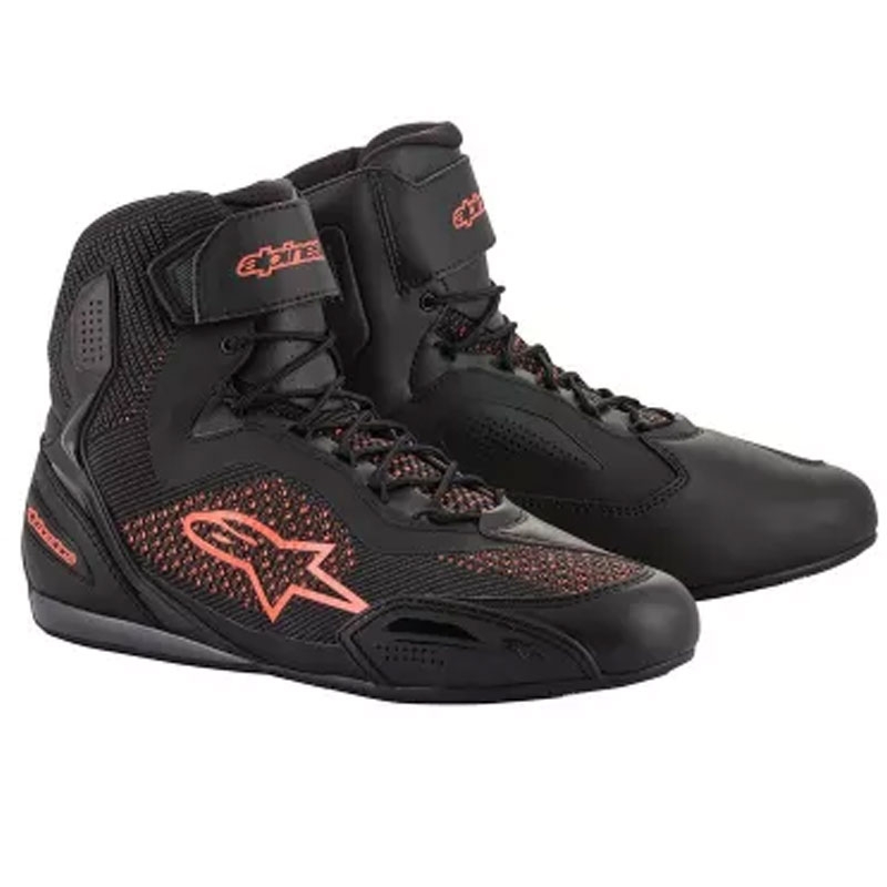 Motorradstiefel Alpinestars Faster 3 Rideknit Schwarz-Neonrot