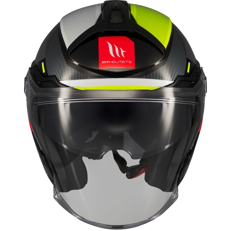 Offener Motorradhelm MT Cosmo SV Silence schwarz-fluo gelb