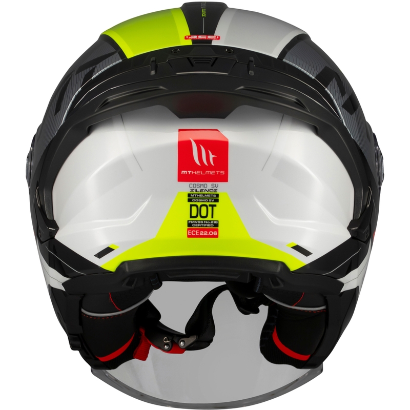 Offener Motorradhelm MT Cosmo SV Silence schwarz-fluo gelb