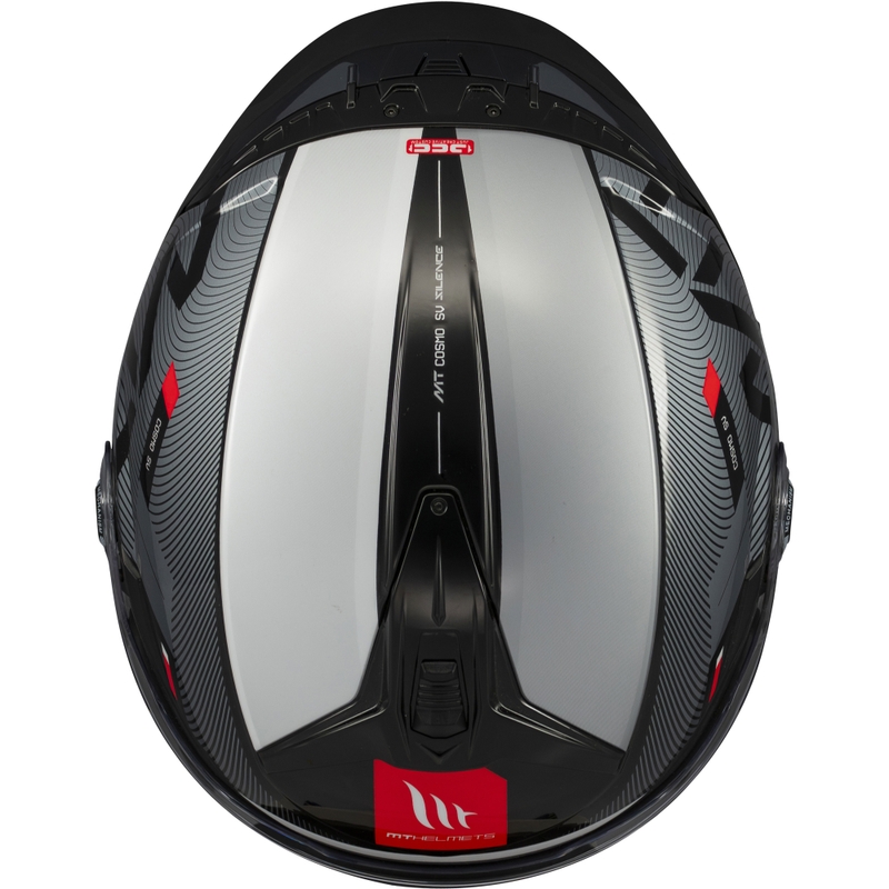Offener Motorradhelm MT Cosmo SV Silence schwarz-grau-weiß