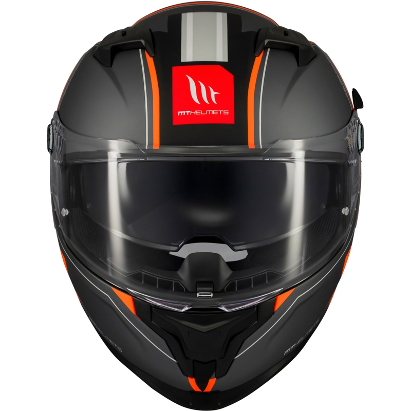 Integrierter Motorradhelm MT Braker SV Charm mattschwarz-orange