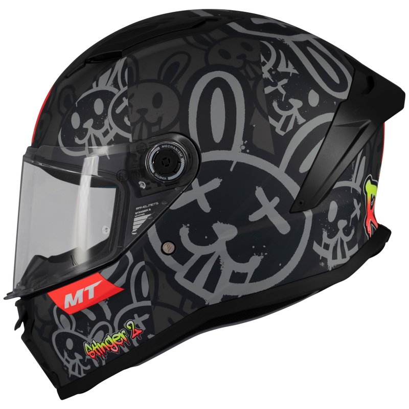 Integrierter Motorradhelm MT Stinger 2 RAM F1 schwarz-grau