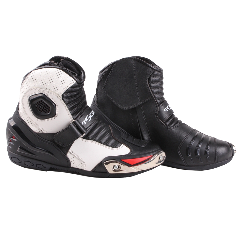 Tschul Speedy schwarz-weiß-rot Motorradstiefel Ausverkauf