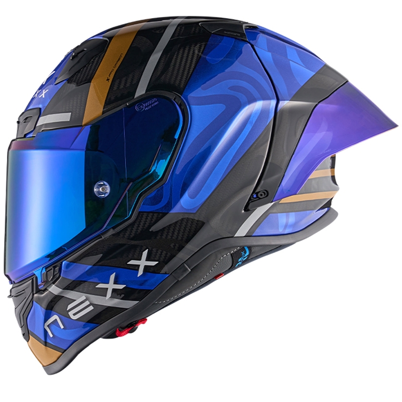 Nexx X.R3R Swirl Integralhelm Motorrad dunkelblau