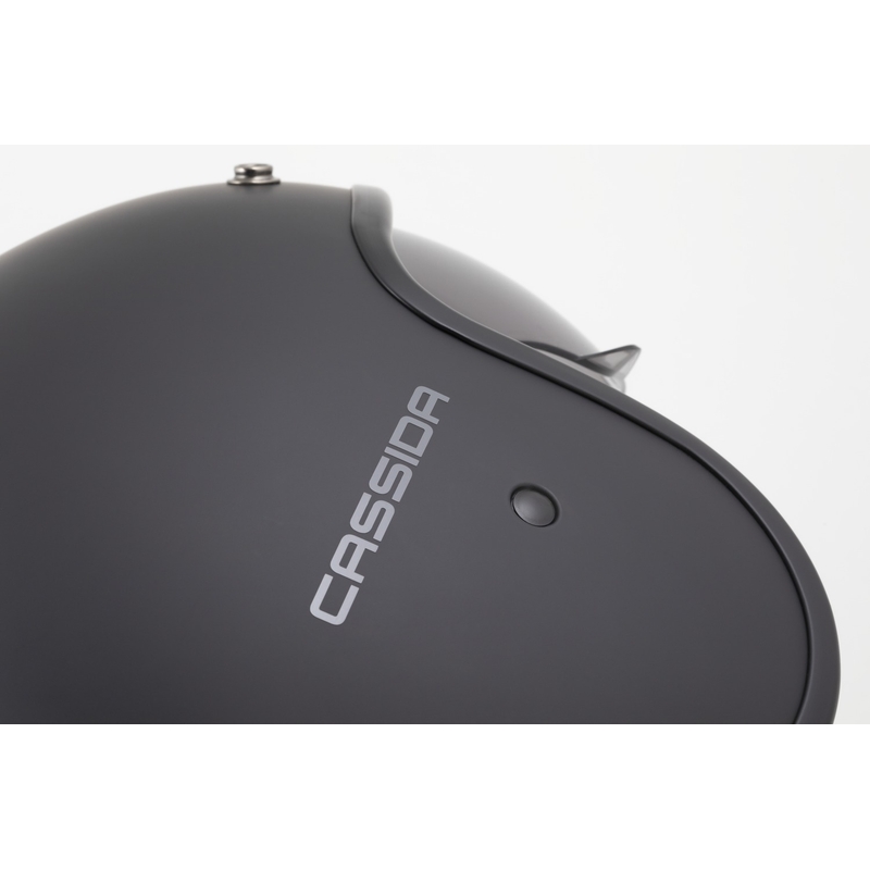 Motorradhelm Cassida Oxygen 2.0 Solid Mattschwarz-Dunkelgrau