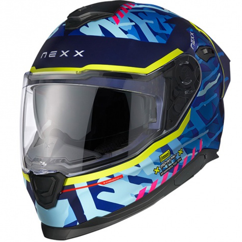 Integrierter Motorradhelm Nexx Y.100R Urbangram dunkelblau