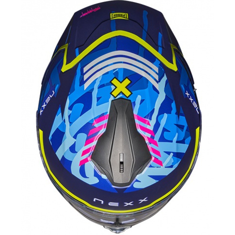 Integrierter Motorradhelm Nexx Y.100R Urbangram dunkelblau