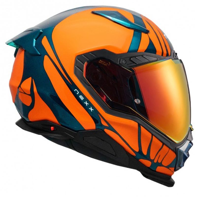 Nexx X.WST3 B-Side Integralhelm Motorrad blau-orange