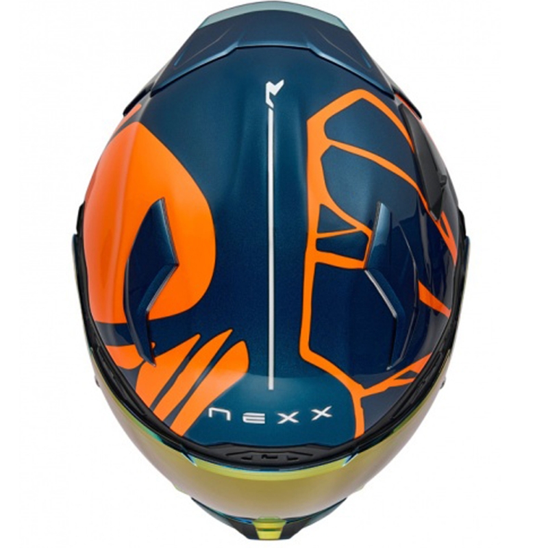 Nexx X.WST3 B-Side Integralhelm Motorrad blau-orange