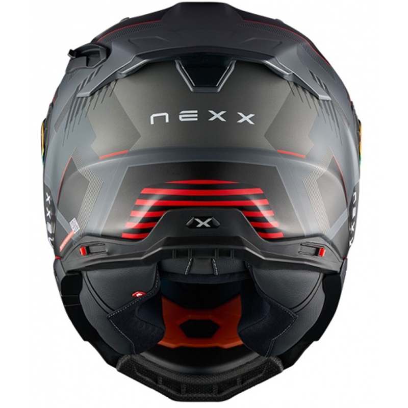 Integrierter Motorradhelm Nexx X.WST3 Fluence grau-rot