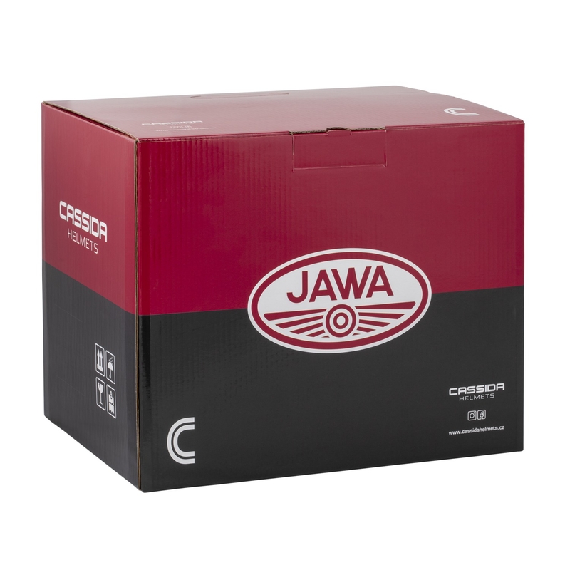 Jethelm Cassida Oxygen 2.0 Jawa OHC matt grau-rot-schwarz-weiß