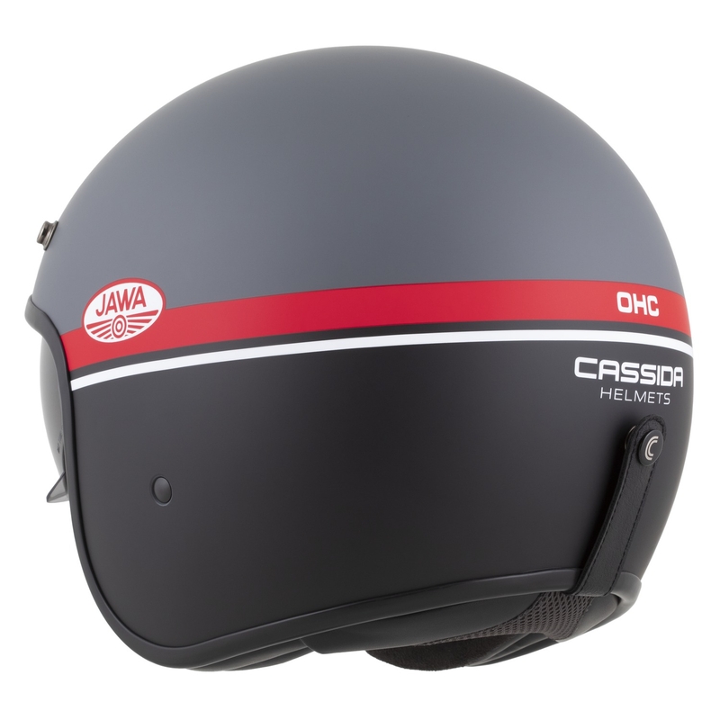 Jethelm Cassida Oxygen 2.0 Jawa OHC matt grau-rot-schwarz-weiß