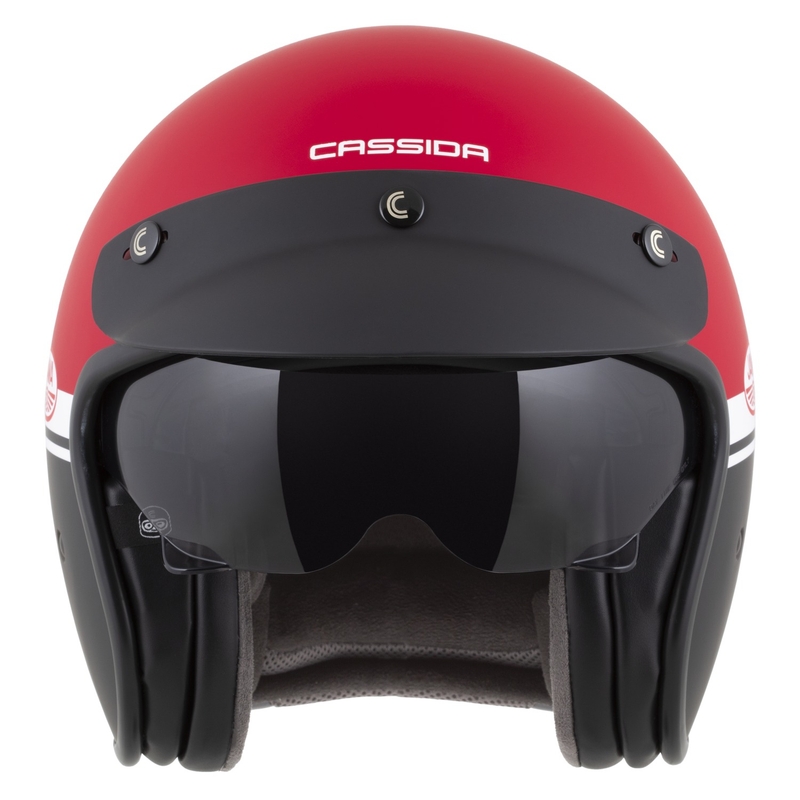 Jethelm Cassida Oxygen 2.0 Jawa OHC matt rot-schwarz-weiß