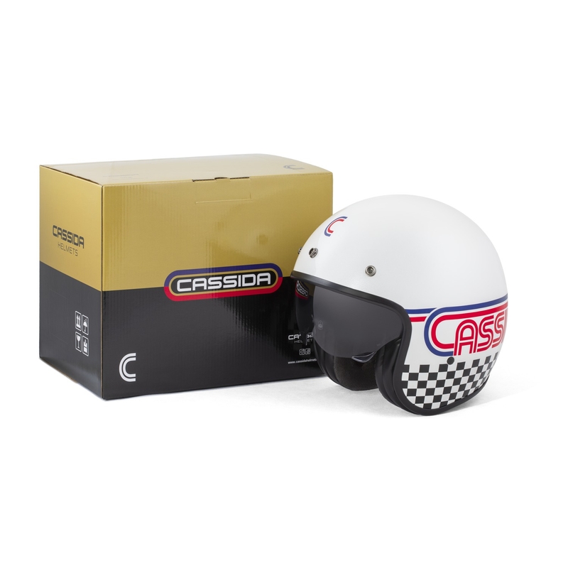 Cassida Oxygen 2.0 Rondo Jethelm perlweiß-rot-blau-schwarz