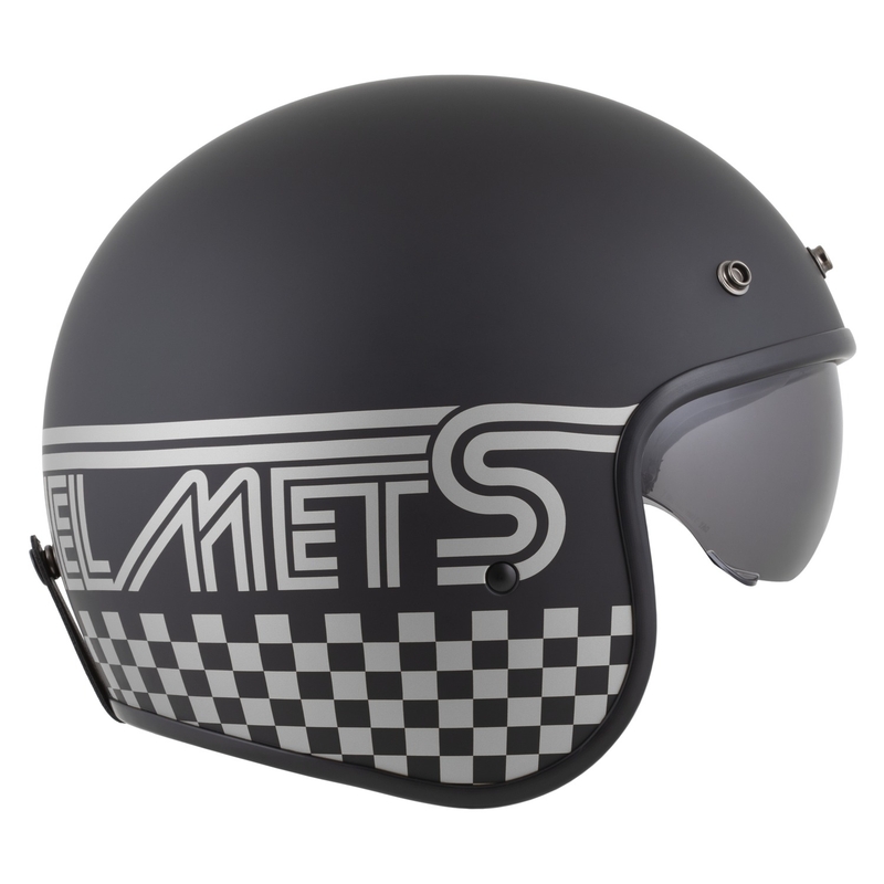 Cassida Oxygen 2.0 Rondo Jet-Motorradhelm matt schwarz-silber