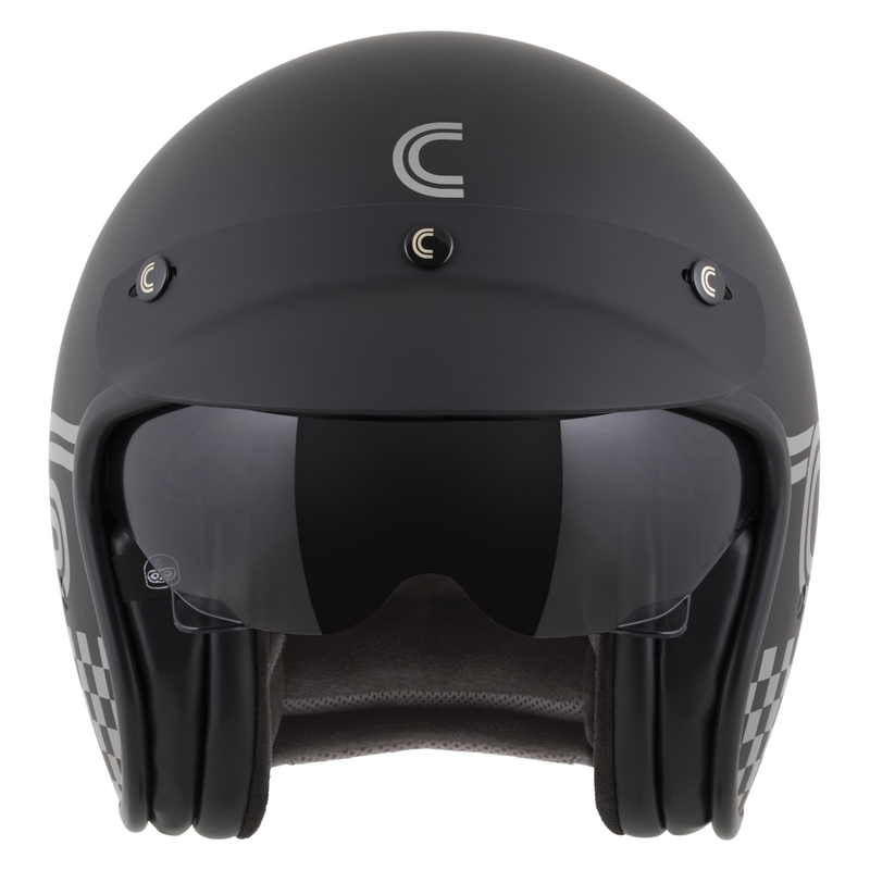 Cassida Oxygen 2.0 Rondo Jet-Motorradhelm matt schwarz-silber