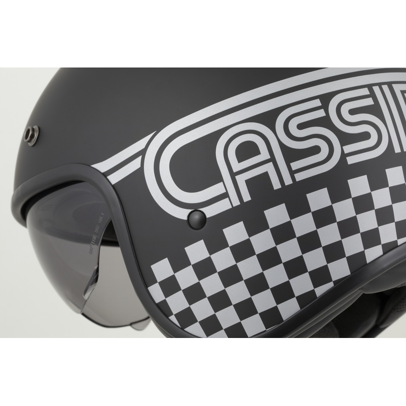 Cassida Oxygen 2.0 Rondo Jet-Motorradhelm matt schwarz-silber