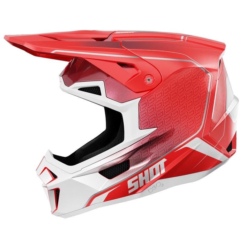 Motocross-Helm Shot Lite Challenger perlrot