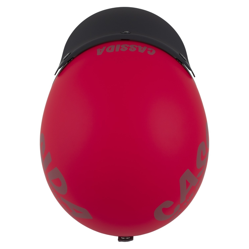 Cassida Oxygen 2.0 Gear Motorradhelm mit offenem Gesicht Mattrot-Dunkelrot