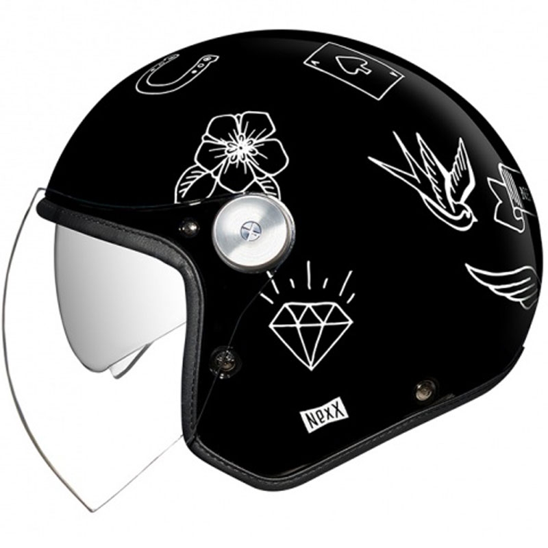 Offener Helm Nexx X.G30 Tattoo schwarz-weiß Ausverkauf