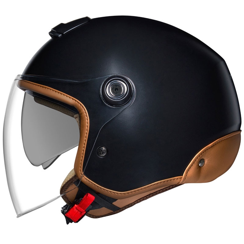 NEXX Y.10 Sunny Motorradhelm mit offenem Gesicht, Schwarz Ausverkauf