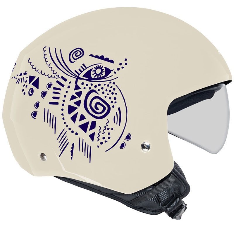 Offener Motorradhelm NEXX Y.10 Artville creme-blau