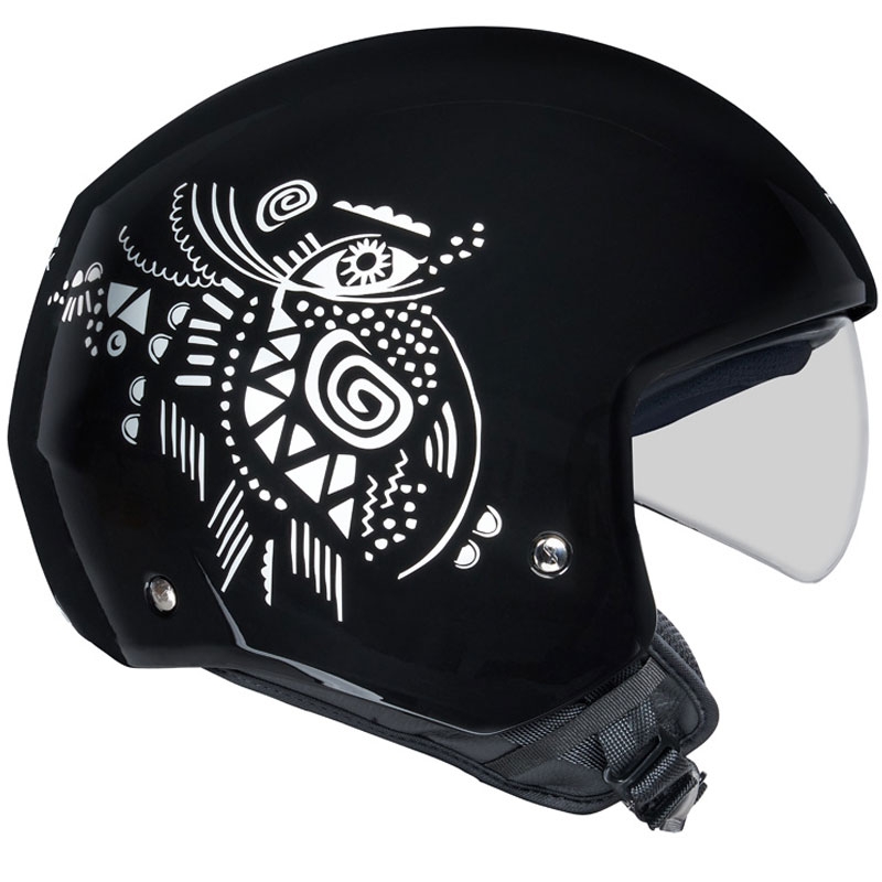 Offener Motorradhelm NEXX Y.10 Artville schwarz und weiß Ausverkauf