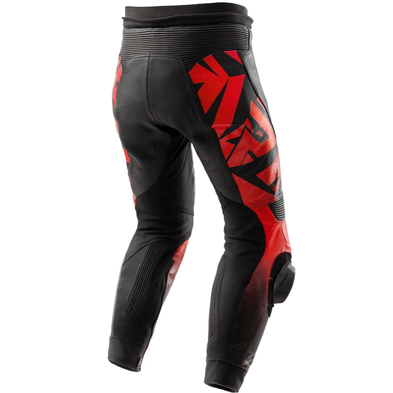 Leder-Motorradhose Rebelhorn Inferno schwarz-fluorot