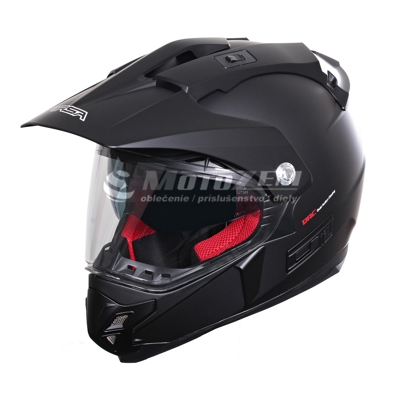 Endurohelm mit Sonnenblende RSA MX-01 schwarz matt Ausverkauf