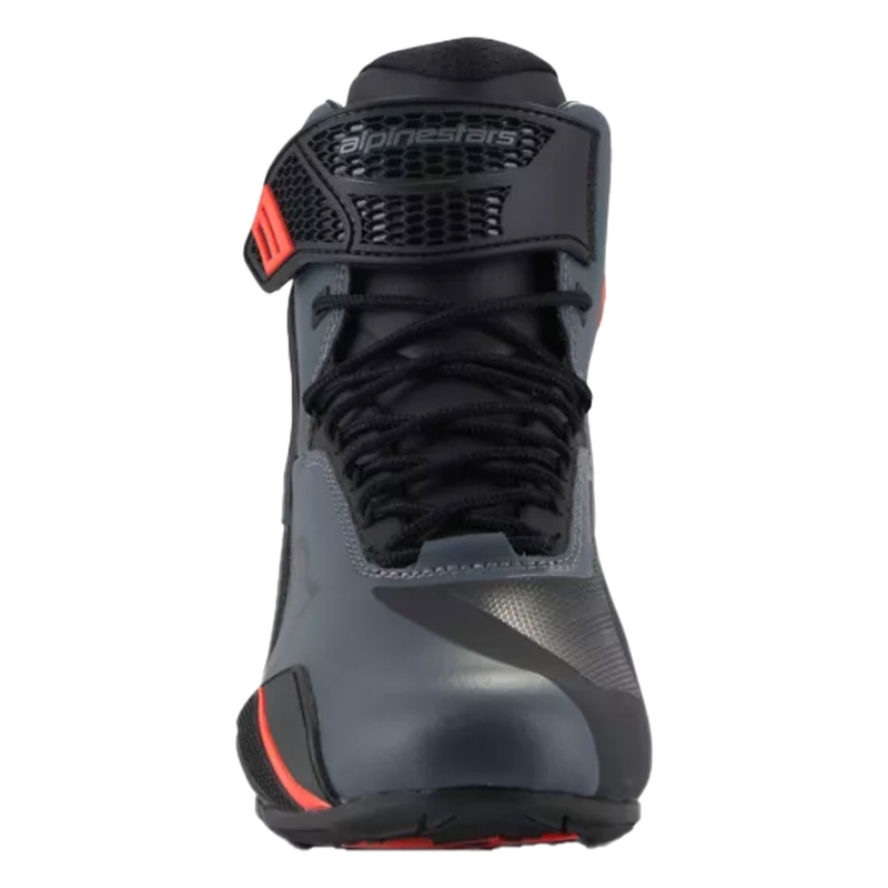 Alpinestars Faster-4 Motorradstiefel schwarz-grau-fluo rot