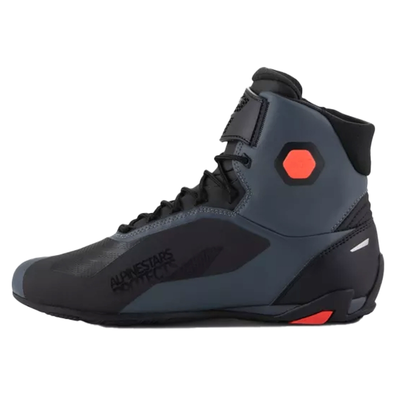 Alpinestars Faster-4 Motorradstiefel schwarz-grau-fluo rot