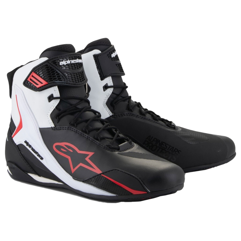 Alpinestars Faster-4 Motorradstiefel schwarz-weiß-rot