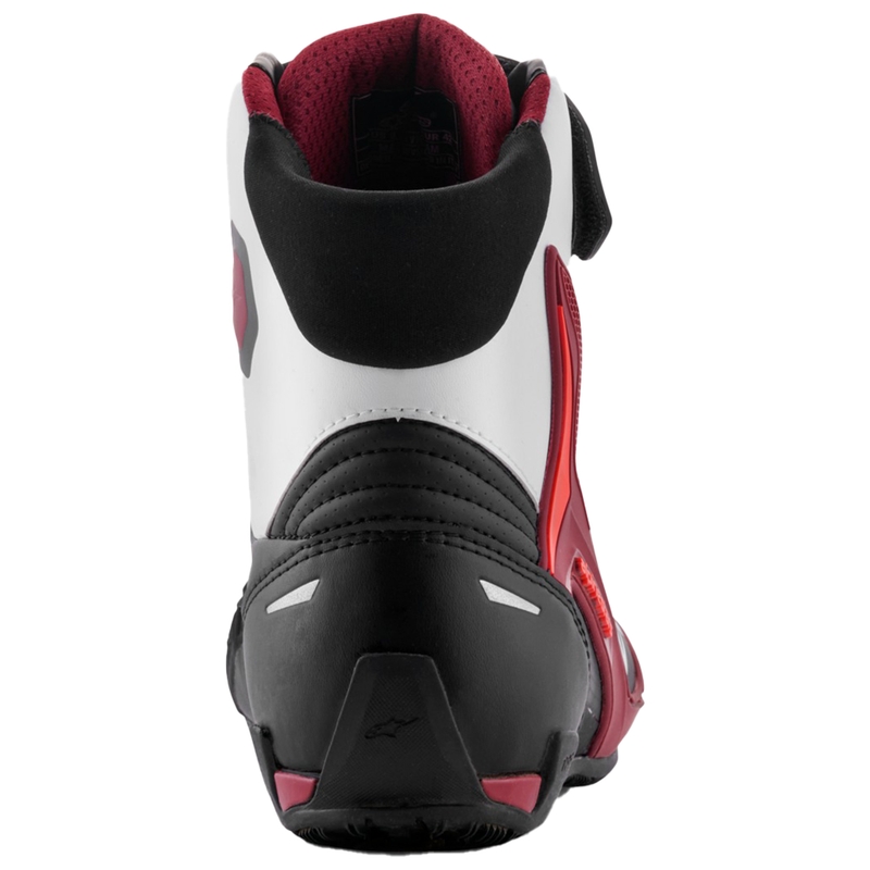 Alpinestars Faster-4 Motorradstiefel schwarz-weiß-dunkelrot