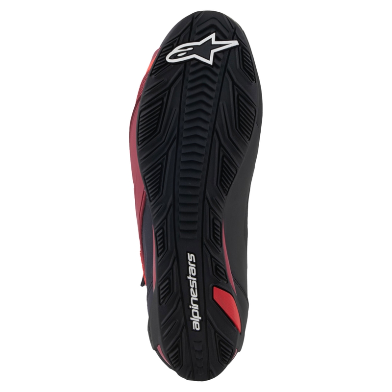 Alpinestars Faster-4 Motorradstiefel schwarz-weiß-dunkelrot