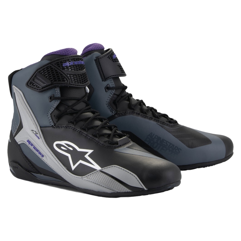 Alpinestars Stella Faster-4 Damen Motorradstiefel schwarz-grau-lila