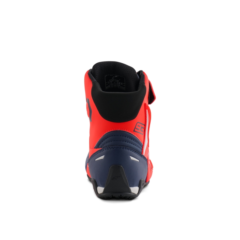 Alpinestars Faster-4 Motorradstiefel MM93 Kollektion fluo rot-blau-weiß