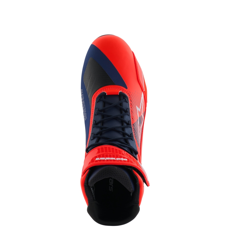 Alpinestars Faster-4 Motorradstiefel MM93 Kollektion fluo rot-blau-weiß