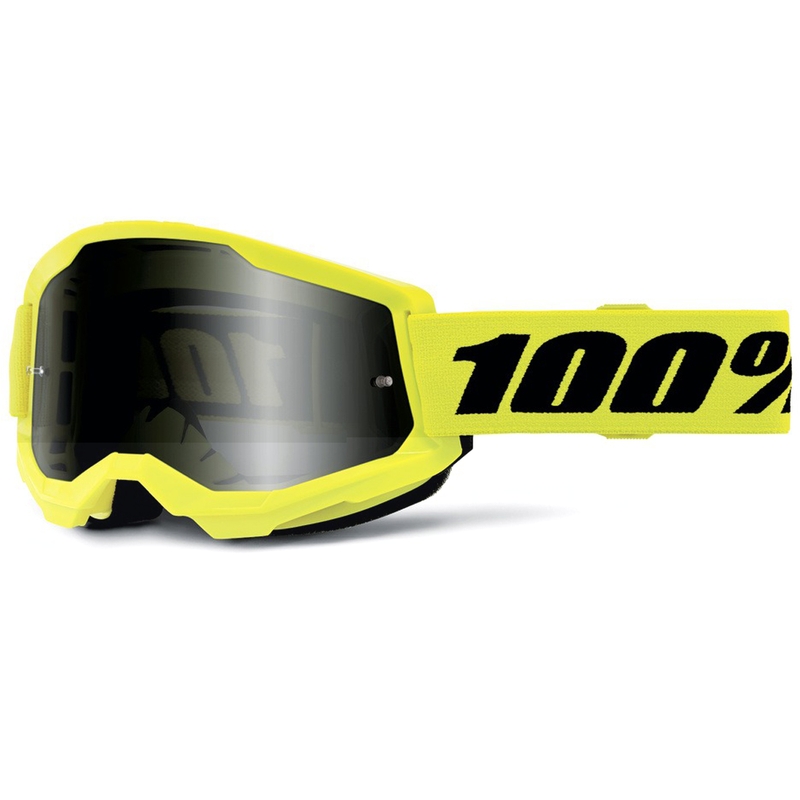 Motocrossbrille 100% ACCURI 2 Sandgelb mit doppeltem getöntem Plexiglas