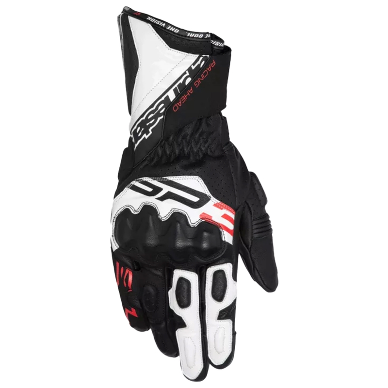 Alpinestars SP-3 Motorradhandschuhe schwarz-weiß-neonrot