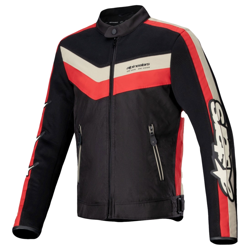 Alpinestars T-Dyno Air Motorradjacke schwarz-rot-beige