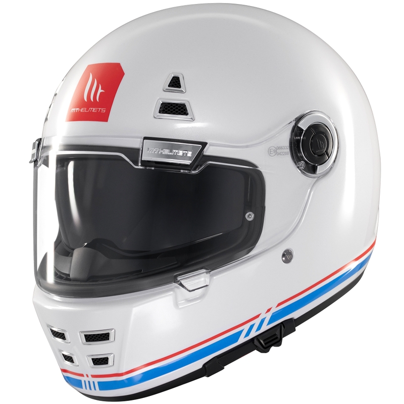 Integralhelm Motorrad MT Jarama SV glänzend weiß
