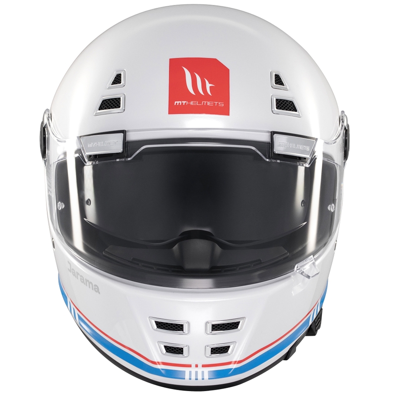 Integralhelm Motorrad MT Jarama SV glänzend weiß
