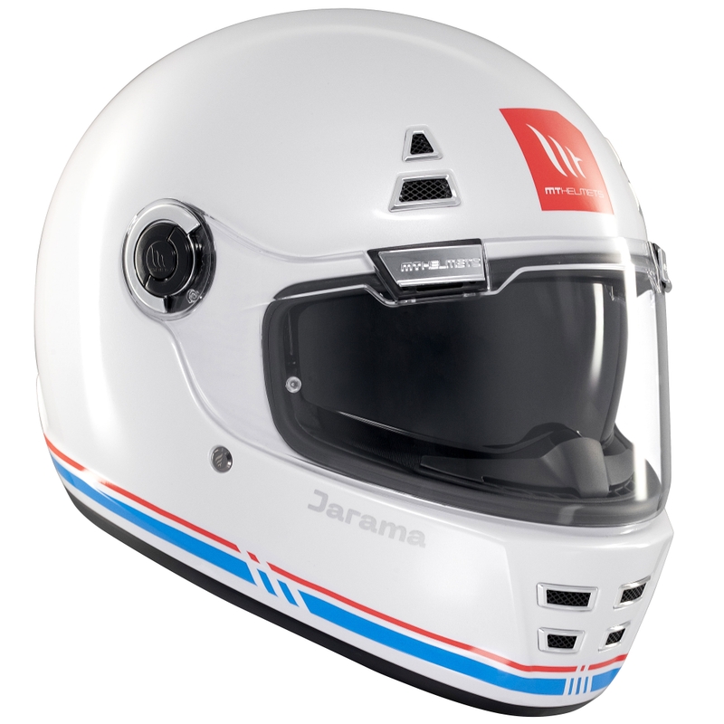 Integralhelm Motorrad MT Jarama SV glänzend weiß
