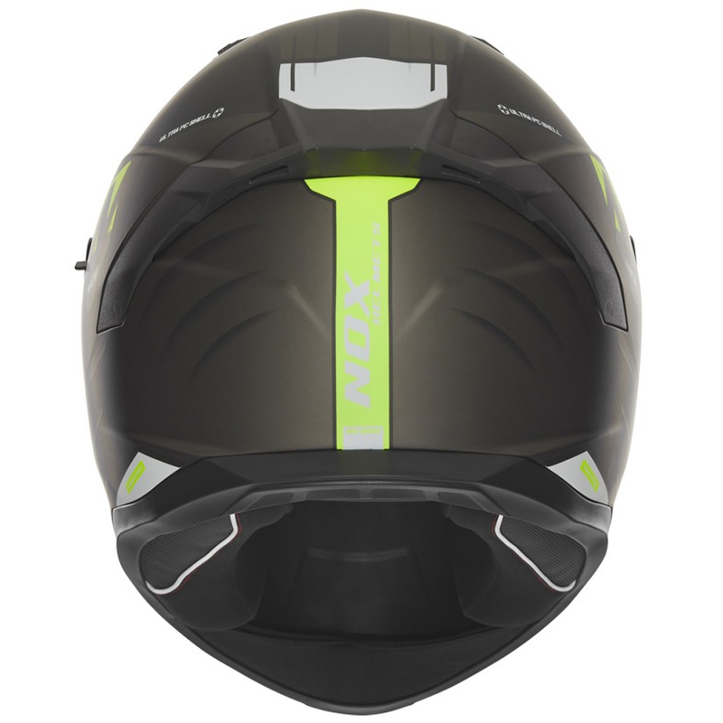 NOX N401 Crower Integralhelm Motorrad matt schwarz-fluo gelb