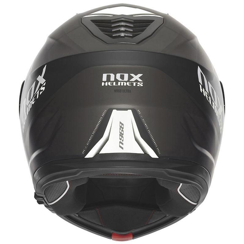Klappbarer Motorradhelm NOX N968 Ultra matt schwarz-weiß